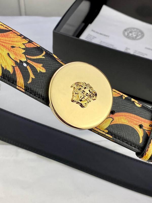 Versace MEDUSA BIGGIE ENAMEL LEATHER BELT Banlieue91