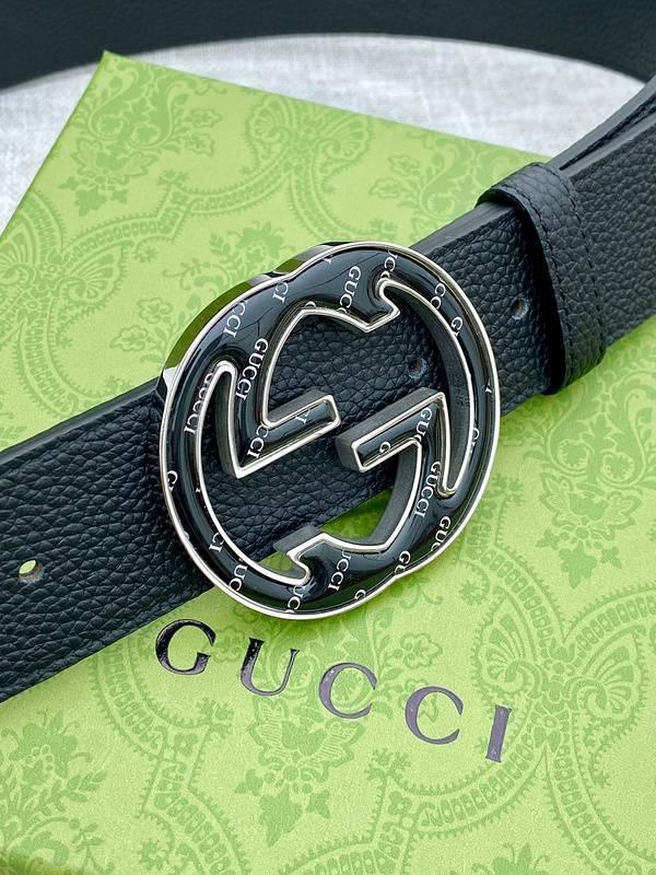 GUCCI Embellished coated-canvas and leather belt 'Black' Banlieue91