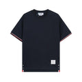 Thom Browne T-Shirt Without Collar 'Blue' Banlieue91