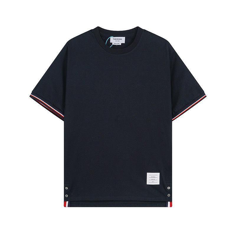Thom Browne T-Shirt Without Collar 'Blue' Banlieue91