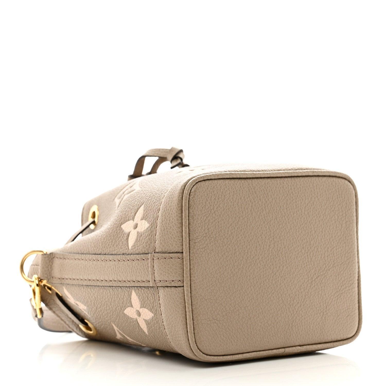 Louis Vuitton  Empreinte Monogram Giant Nano Noe Tourterelle Creme Banlieue91