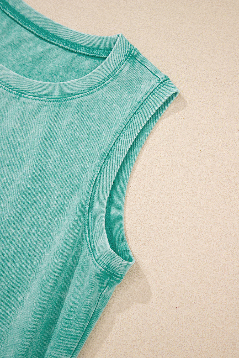 Beau Blue Mineral Wash Pocket Tank Mini Dress