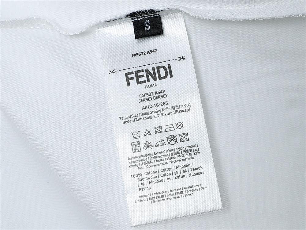 Fendi T-Shirt without Collar 'White & Black' Banlieue91