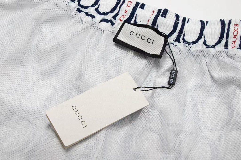 Maxi Gucci Print Fabric Short 'Blue' Banlieue91