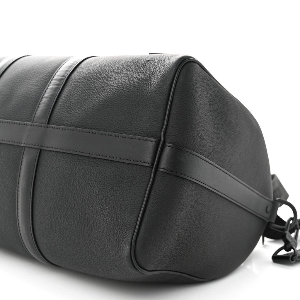 Louis Vuitton  Grained Calfskin Aerogram Keepall Bandouliere 40 Black Banlieue91