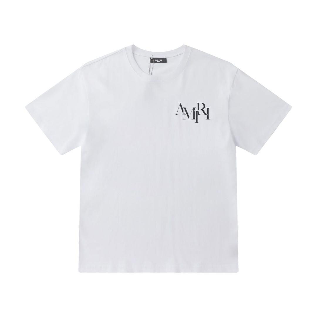 Amiri White T-Shirt Without Collar Banlieue91