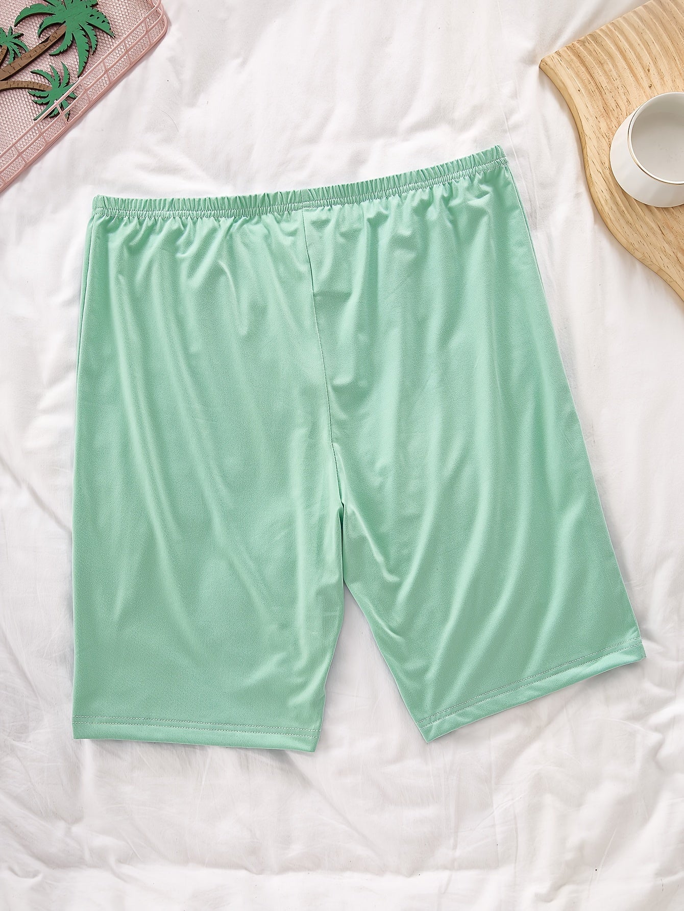 Plus Size Womens Comfy Elastic Waist Sleep Shorts 4Pack