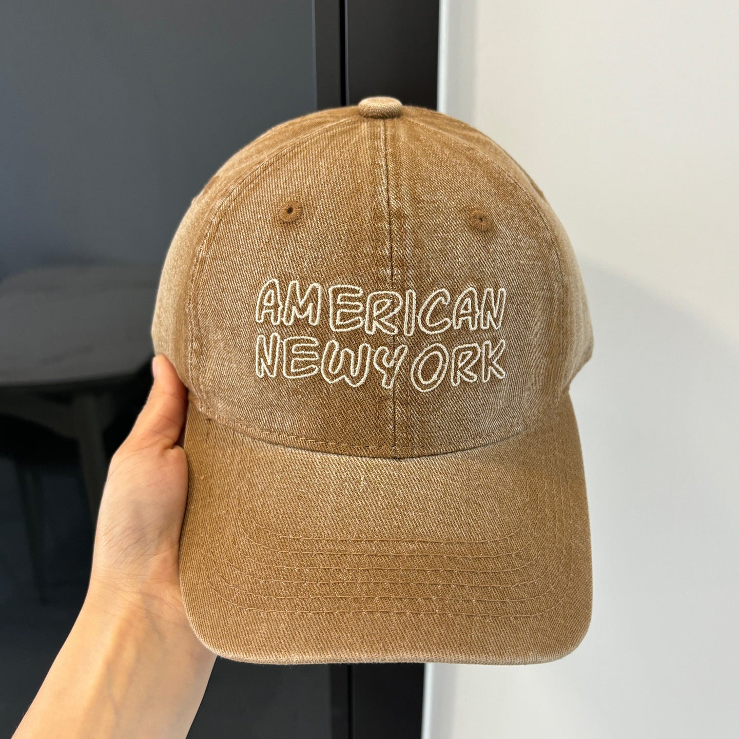 American Retro Washed Denim Peaked Cap — Korean Style Vintage Baseball Hat FitiqueFit