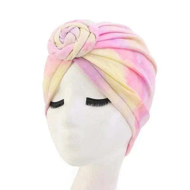 Elegance Mommy And Kids Turban Hat Cap With Big Bow Soft Cute Knot Nursery Beanie Knotted Headban Stevvex
