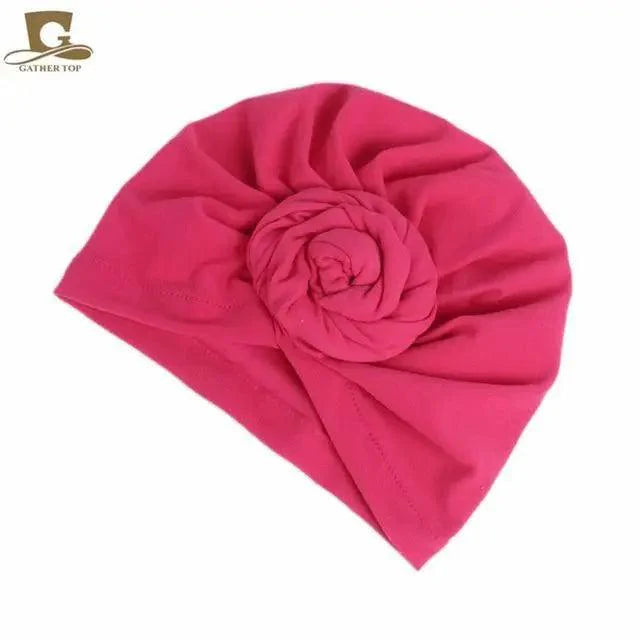 Elegance Mommy And Kids Turban Hat Cap With Big Bow Soft Cute Knot Nursery Beanie Knotted Headban Stevvex