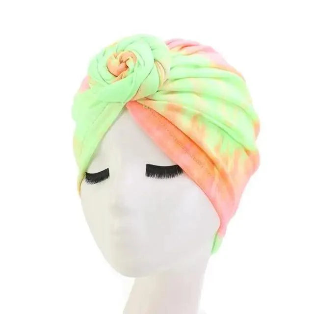 Elegance Mommy And Kids Turban Hat Cap With Big Bow Soft Cute Knot Nursery Beanie Knotted Headban Stevvex