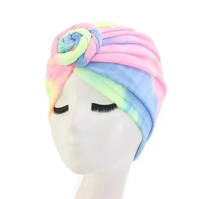 Elegance Mommy And Kids Turban Hat Cap With Big Bow Soft Cute Knot Nursery Beanie Knotted Headban Stevvex