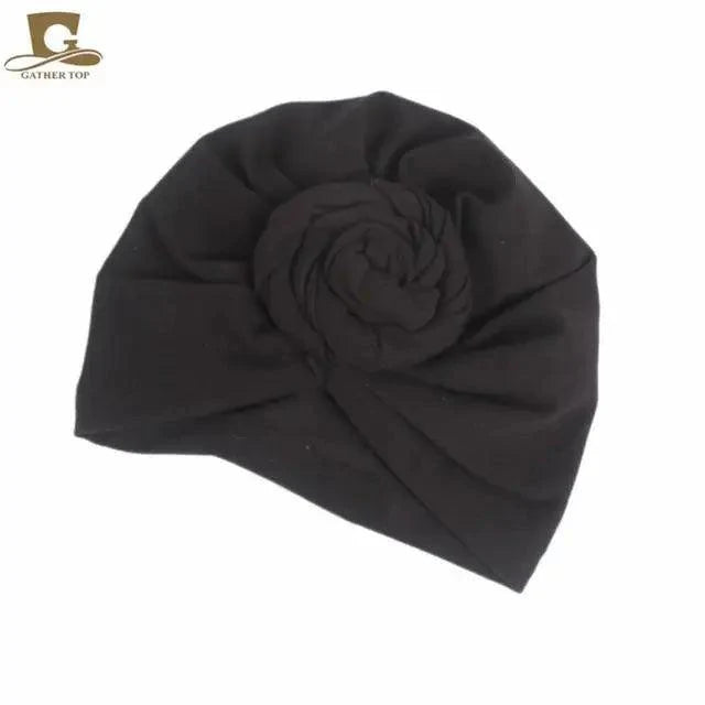 Elegance Mommy And Kids Turban Hat Cap With Big Bow Soft Cute Knot Nursery Beanie Knotted Headban Stevvex