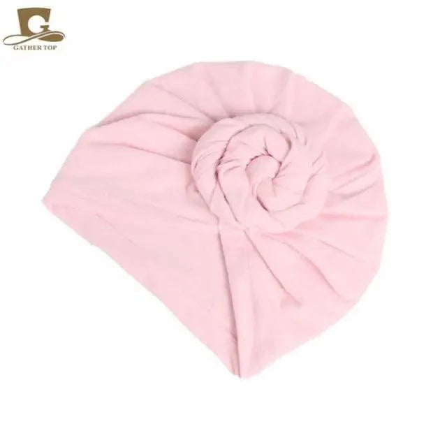 Elegance Mommy And Kids Turban Hat Cap With Big Bow Soft Cute Knot Nursery Beanie Knotted Headban Stevvex