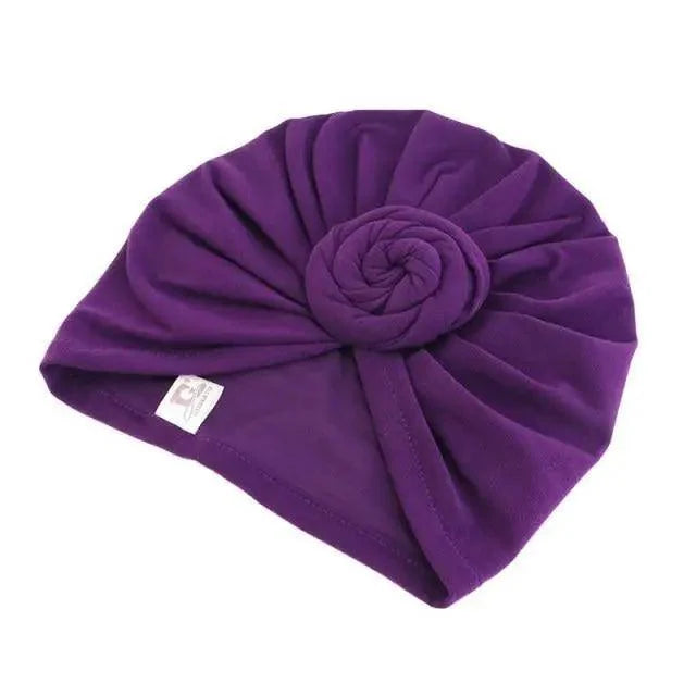 Elegance Mommy And Kids Turban Hat Cap With Big Bow Soft Cute Knot Nursery Beanie Knotted Headban Stevvex