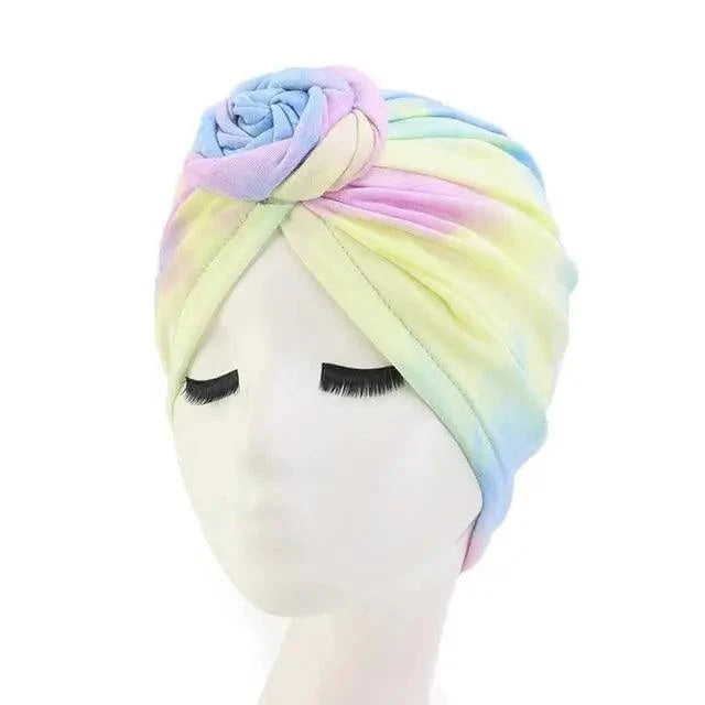 Elegance Mommy And Kids Turban Hat Cap With Big Bow Soft Cute Knot Nursery Beanie Knotted Headban Stevvex