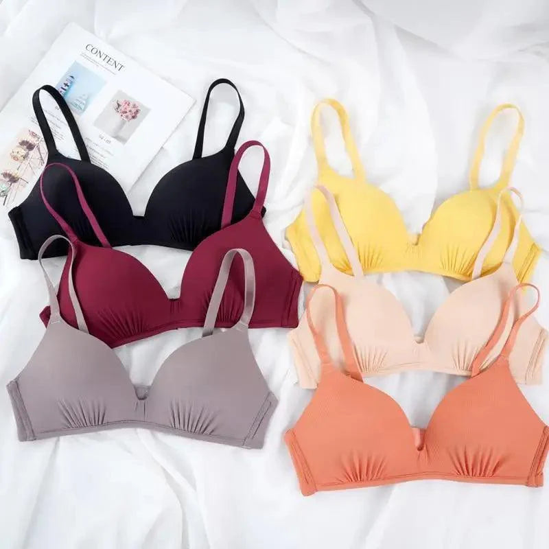 Elegance Seamless Bras for Women Push Up Bras No Wire Brassiere A B Cup Underwear Sexy Bra Three Quarters(3/4 Cup) Bras For Ladies Stevvex