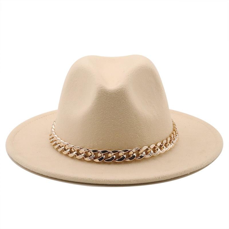 Elegant Green Fedora Hats Women Men Fedora Hats Wide Brim Fedora Hat Summer Chain Band Jazz Hats Winter Autumn Gentleman Outdoor Hat Stevvex