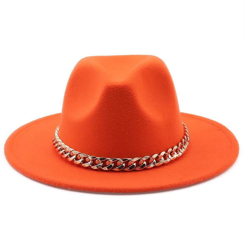 Elegant Green Fedora Hats Women Men Fedora Hats Wide Brim Fedora Hat Summer Chain Band Jazz Hats Winter Autumn Gentleman Outdoor Hat Stevvex