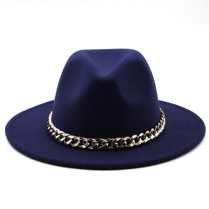 Elegant Green Fedora Hats Women Men Fedora Hats Wide Brim Fedora Hat Summer Chain Band Jazz Hats Winter Autumn Gentleman Outdoor Hat Stevvex