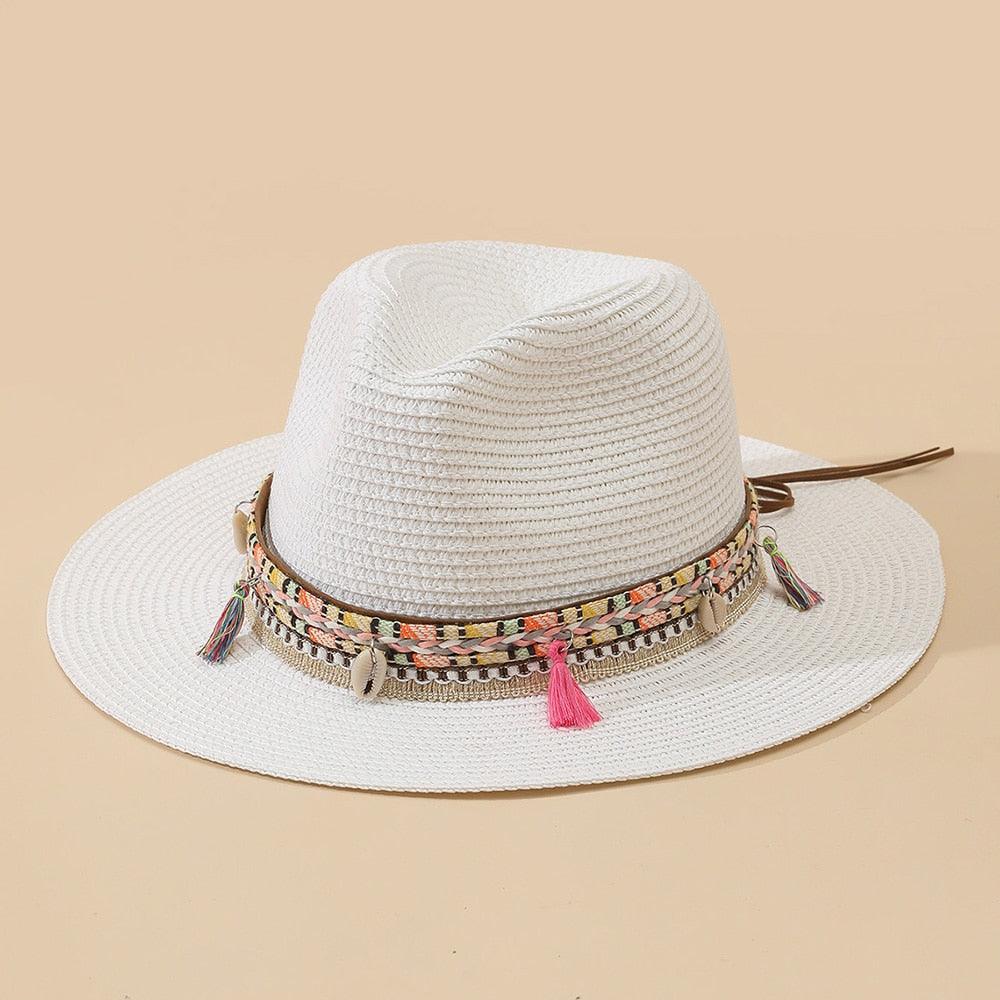 Elegant Tassel Beach Hats For Women Women's Bucket Sun Hat Max Sun Protection Holiday Hats Ladies Sun Hat Summer Straw Hats UV Protection Foldable Travel One Size Hat Modern Summer Fedoras For Party Stevvex