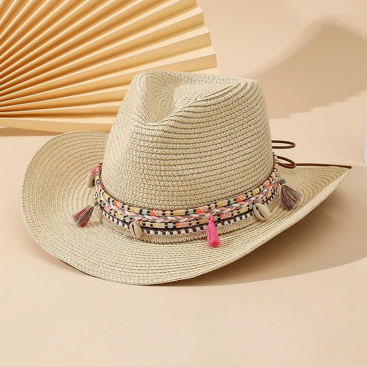 Elegant Tassel Beach Hats For Women Women's Bucket Sun Hat Max Sun Protection Holiday Hats Ladies Sun Hat Summer Straw Hats UV Protection Foldable Travel One Size Hat Modern Summer Fedoras For Party Stevvex