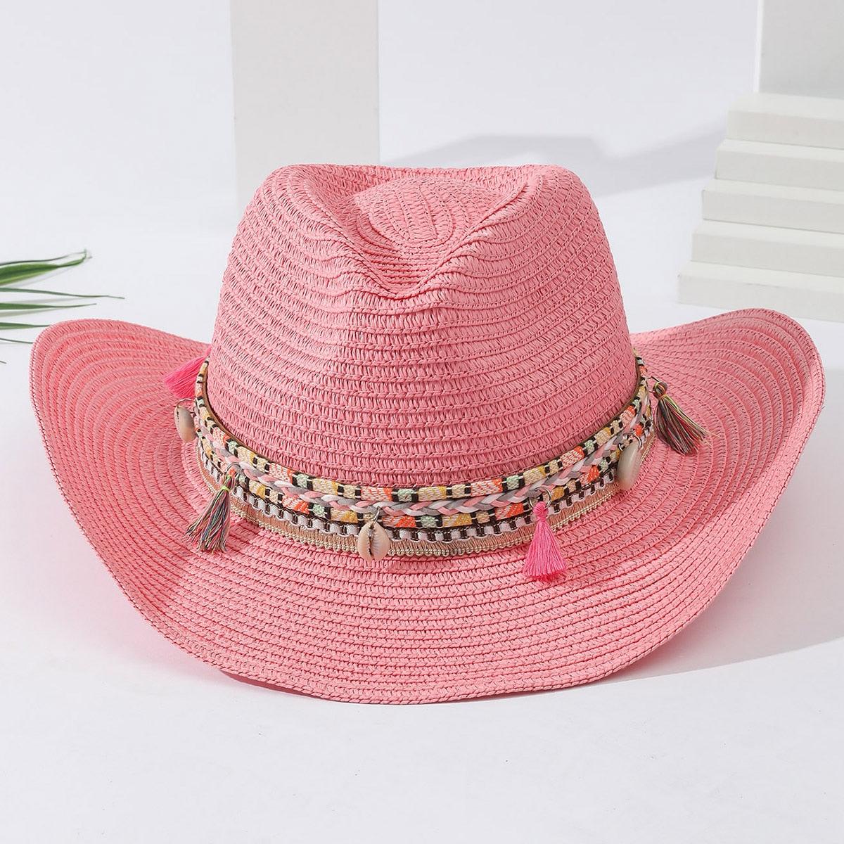 Elegant Tassel Beach Hats For Women Women's Bucket Sun Hat Max Sun Protection Holiday Hats Ladies Sun Hat Summer Straw Hats UV Protection Foldable Travel One Size Hat Modern Summer Fedoras For Party Stevvex