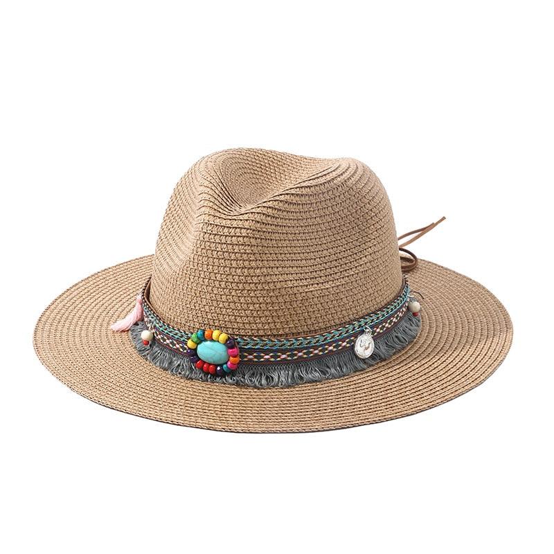 Elegant Tassel Beach Hats For Women Women's Bucket Sun Hat Max Sun Protection Holiday Hats Ladies Sun Hat Summer Straw Hats UV Protection Foldable Travel One Size Hat Modern Summer Fedoras For Party Stevvex