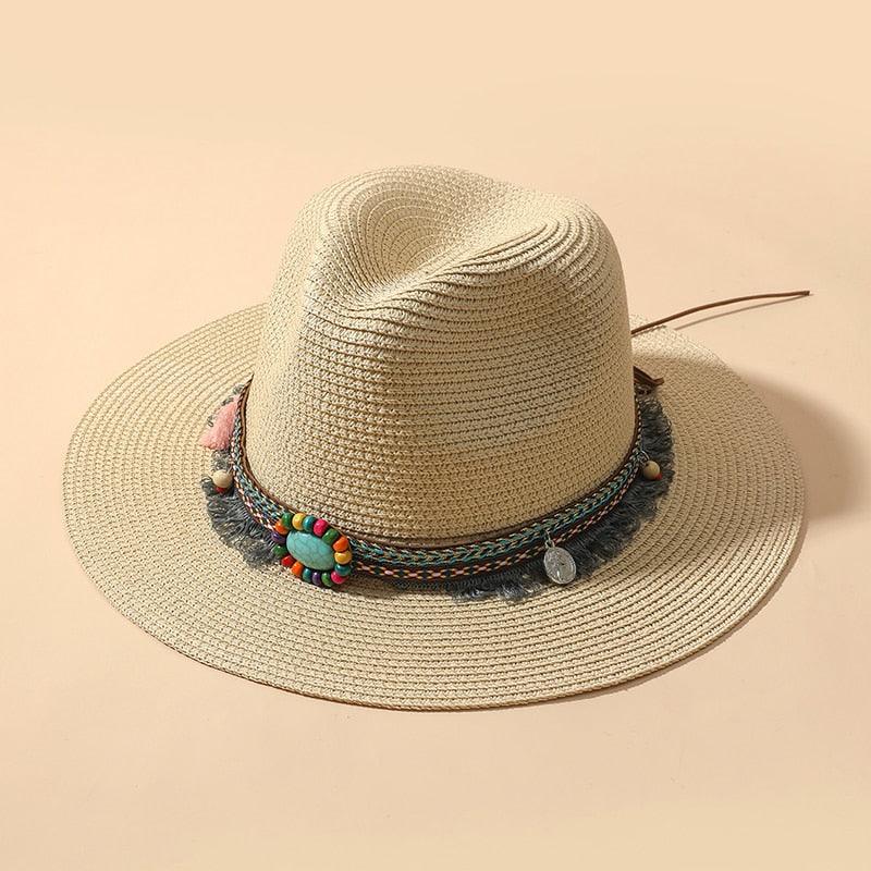 Elegant Tassel Beach Hats For Women Women's Bucket Sun Hat Max Sun Protection Holiday Hats Ladies Sun Hat Summer Straw Hats UV Protection Foldable Travel One Size Hat Modern Summer Fedoras For Party Stevvex