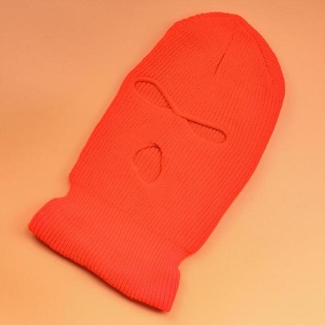 Embroidery Three-hole Balaclava Knit Hat Army Tactical CS Winter Ski Riding Mask Beanie Prom Party Mask Warm Mask Three 3 Hole Balaclava Knit Hat Ski Mask 3-Hole Knit Hat Full Face Cover Balaclava Hats Funny Party Embroidery Beanies Caps Stevvex