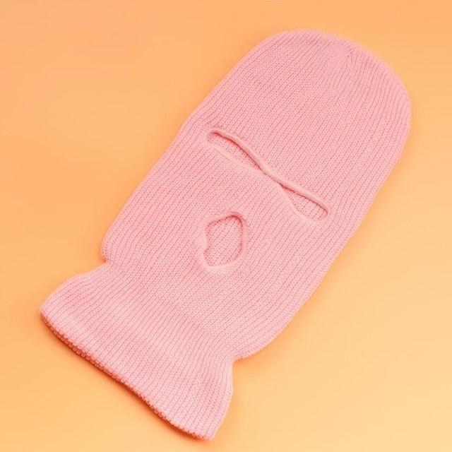 Embroidery Three-hole Balaclava Knit Hat Army Tactical CS Winter Ski Riding Mask Beanie Prom Party Mask Warm Mask Three 3 Hole Balaclava Knit Hat Ski Mask 3-Hole Knit Hat Full Face Cover Balaclava Hats Funny Party Embroidery Beanies Caps Stevvex