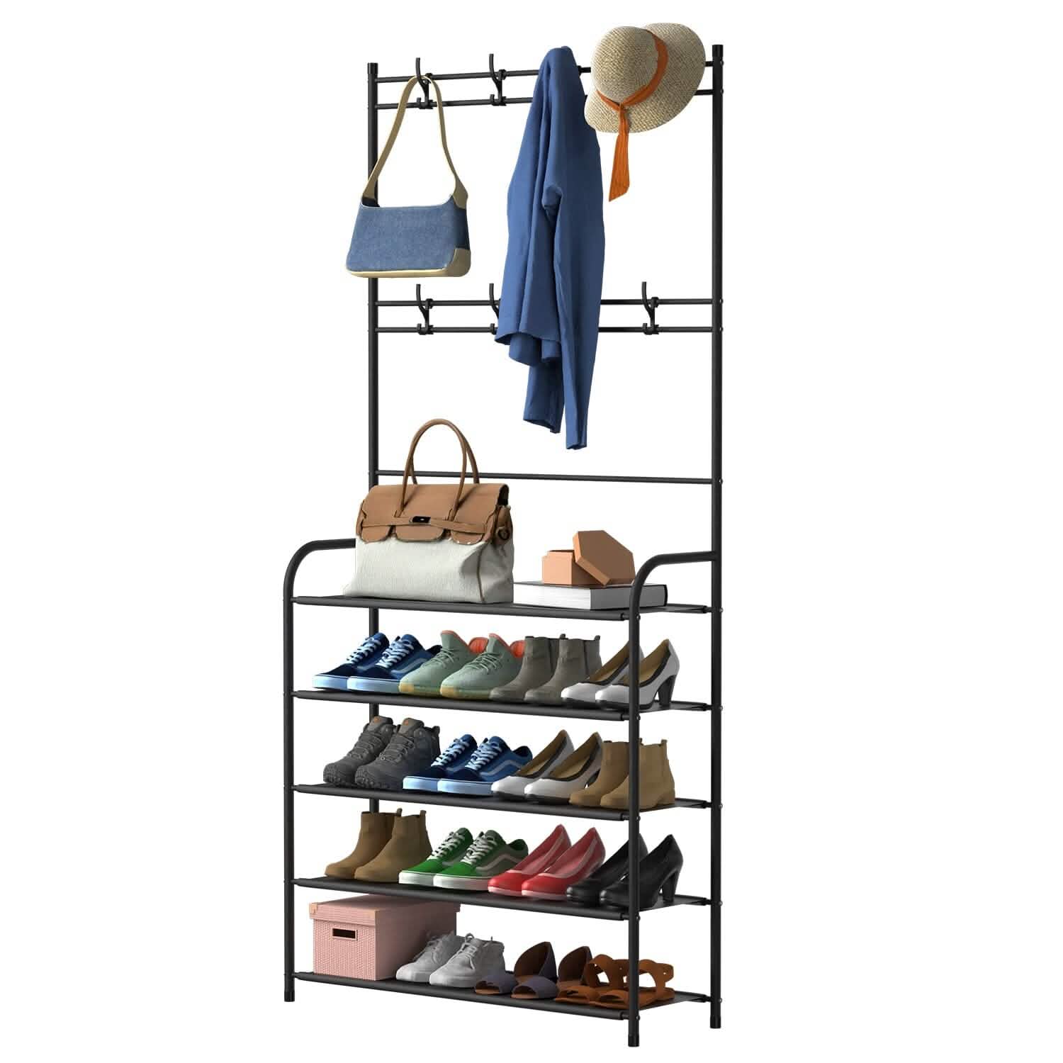 Entryway Coat Hat Rack Shoe Storage Shelf DailySale