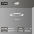 LED Chandelier Dimmable Pendant Light for Kitchen Living Room, Surface Mounted Minimalist Home Lighti American Smart