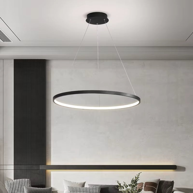 LED Chandelier Dimmable Pendant Light for Kitchen Living Room, Surface Mounted Minimalist Home Lighti American Smart