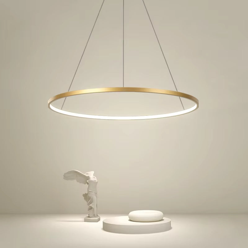 LED Chandelier Dimmable Pendant Light for Kitchen Living Room, Surface Mounted Minimalist Home Lighti American Smart