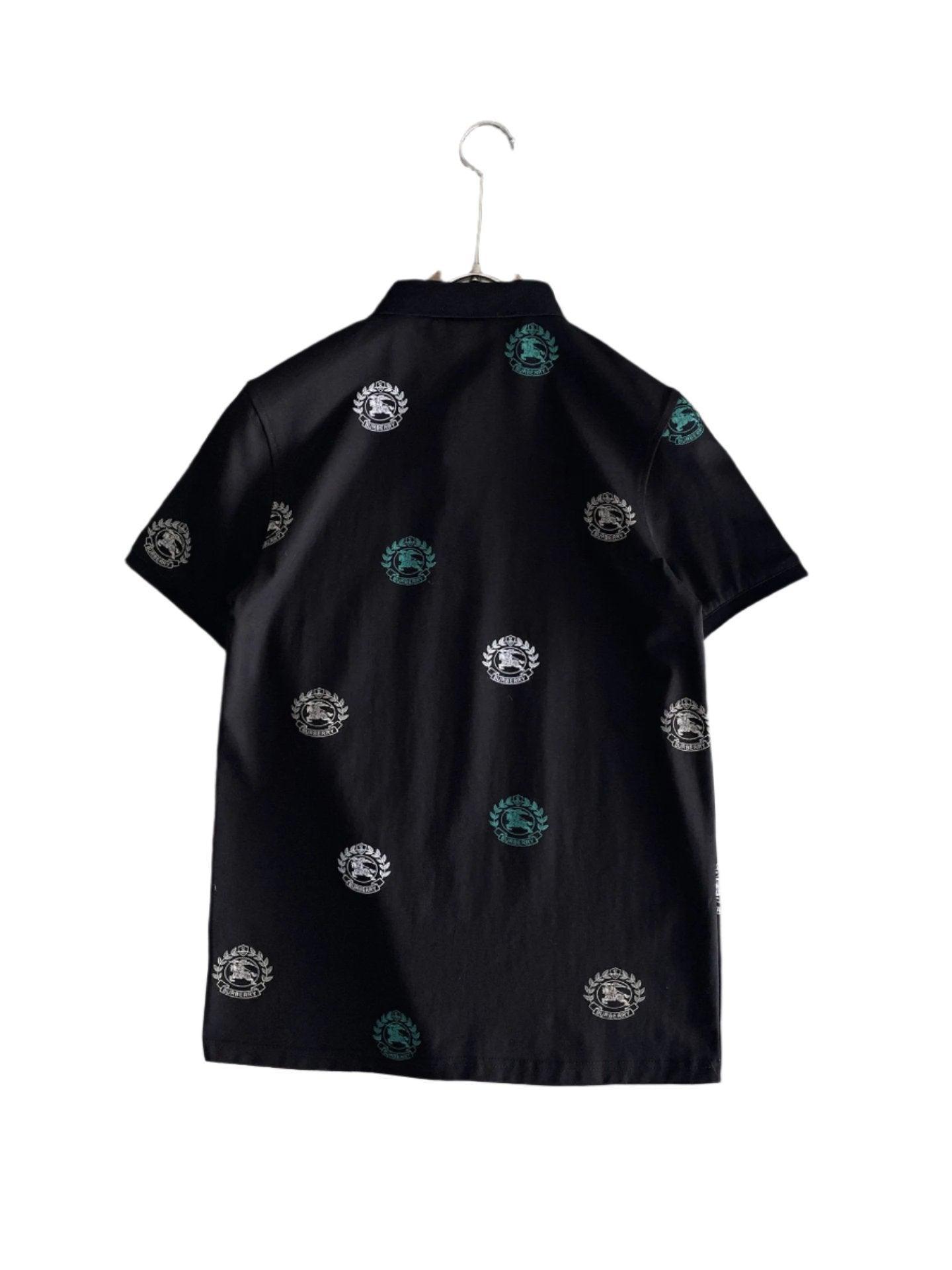 Burberry Black T-Shirt With Collar Banlieue91