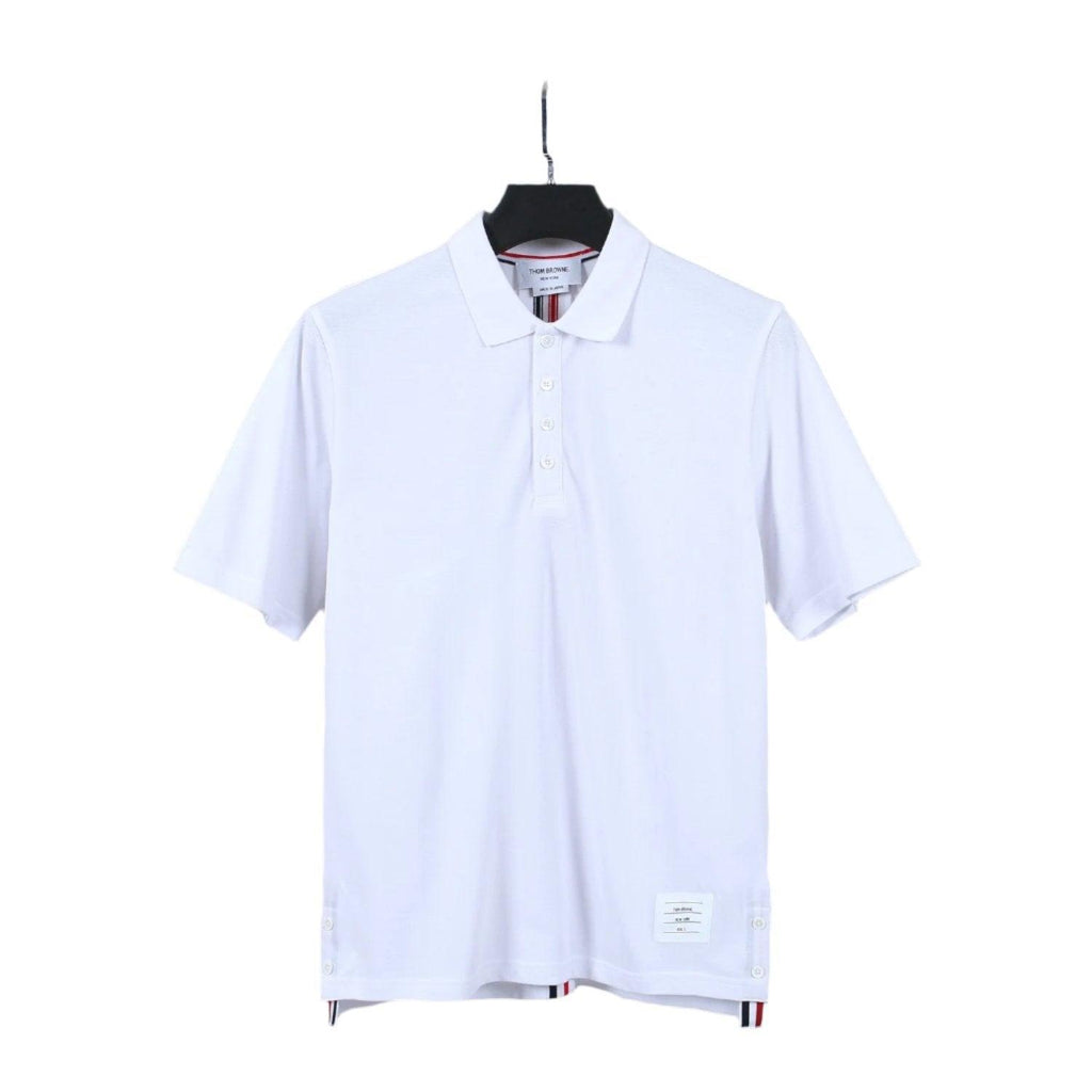 Thom Browne White T-Shirt with Collar Banlieue91