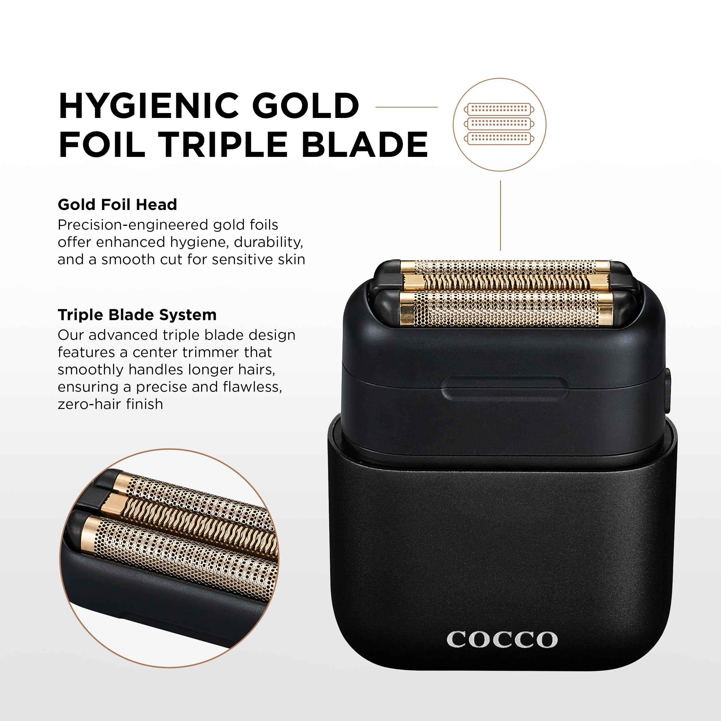 Impacto Micro Wet-Dry Shaver (Black) Cocco Hair Professional