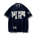 BATHNIG APE Men's BASEBALL JERSEY SHIRT Navy / Ivory / White Banlieue91