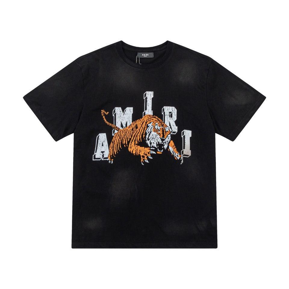Amiri Lion Black T-Shirt Without Collar Banlieue91