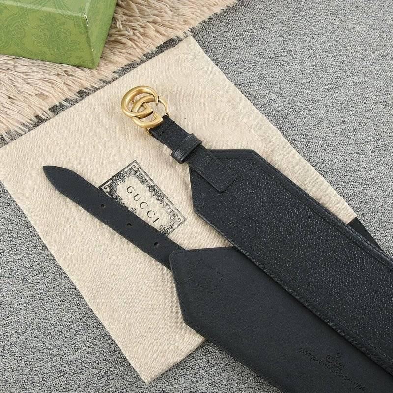 Gucci GG-buckle canvas Women belt 'Black' Banlieue91