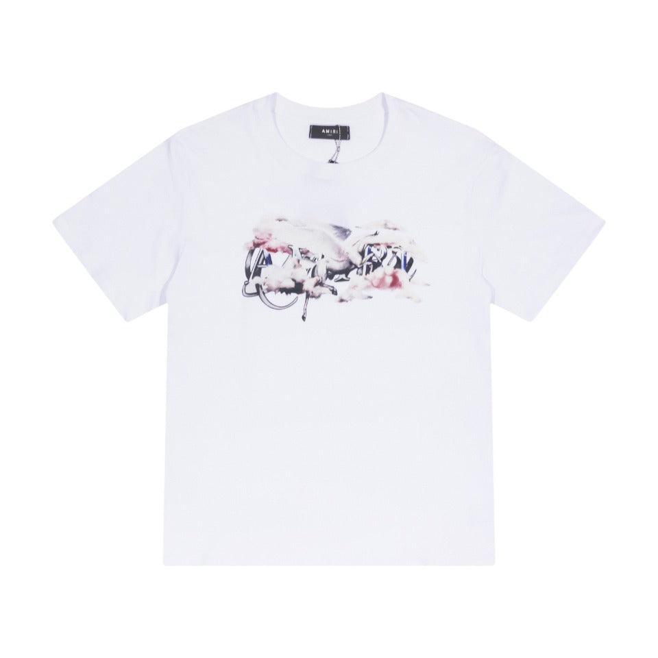 Amiri White T-Shirt Without Collar Banlieue91