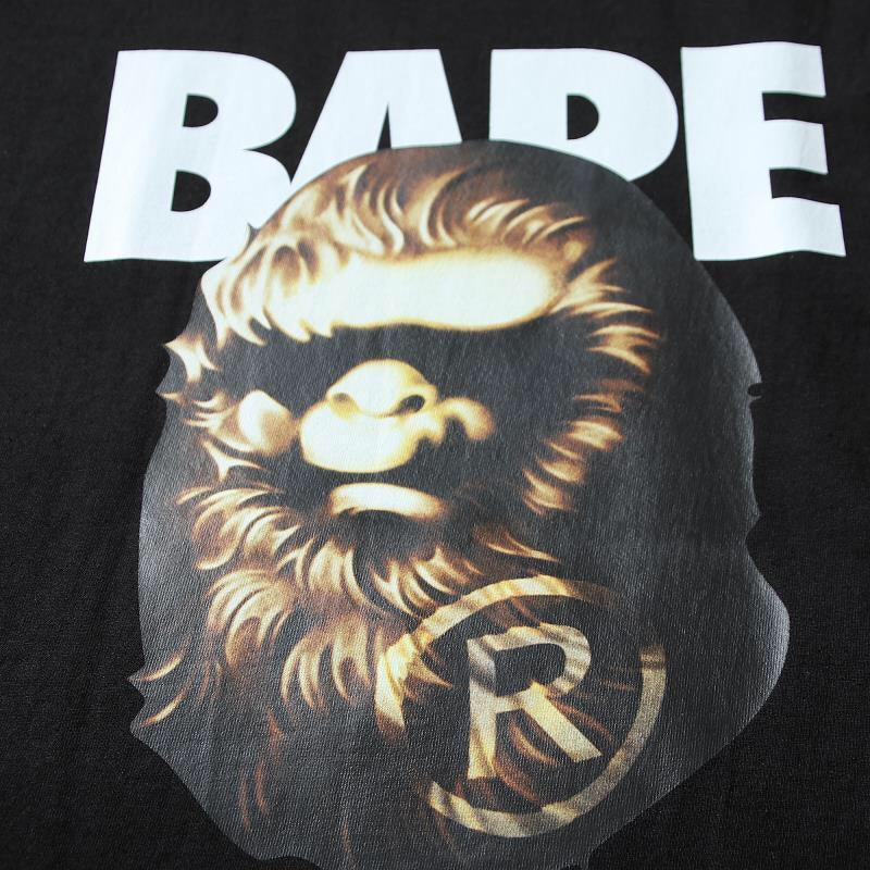 Bathing Ape Black T-Shirt without Collar Banlieue91