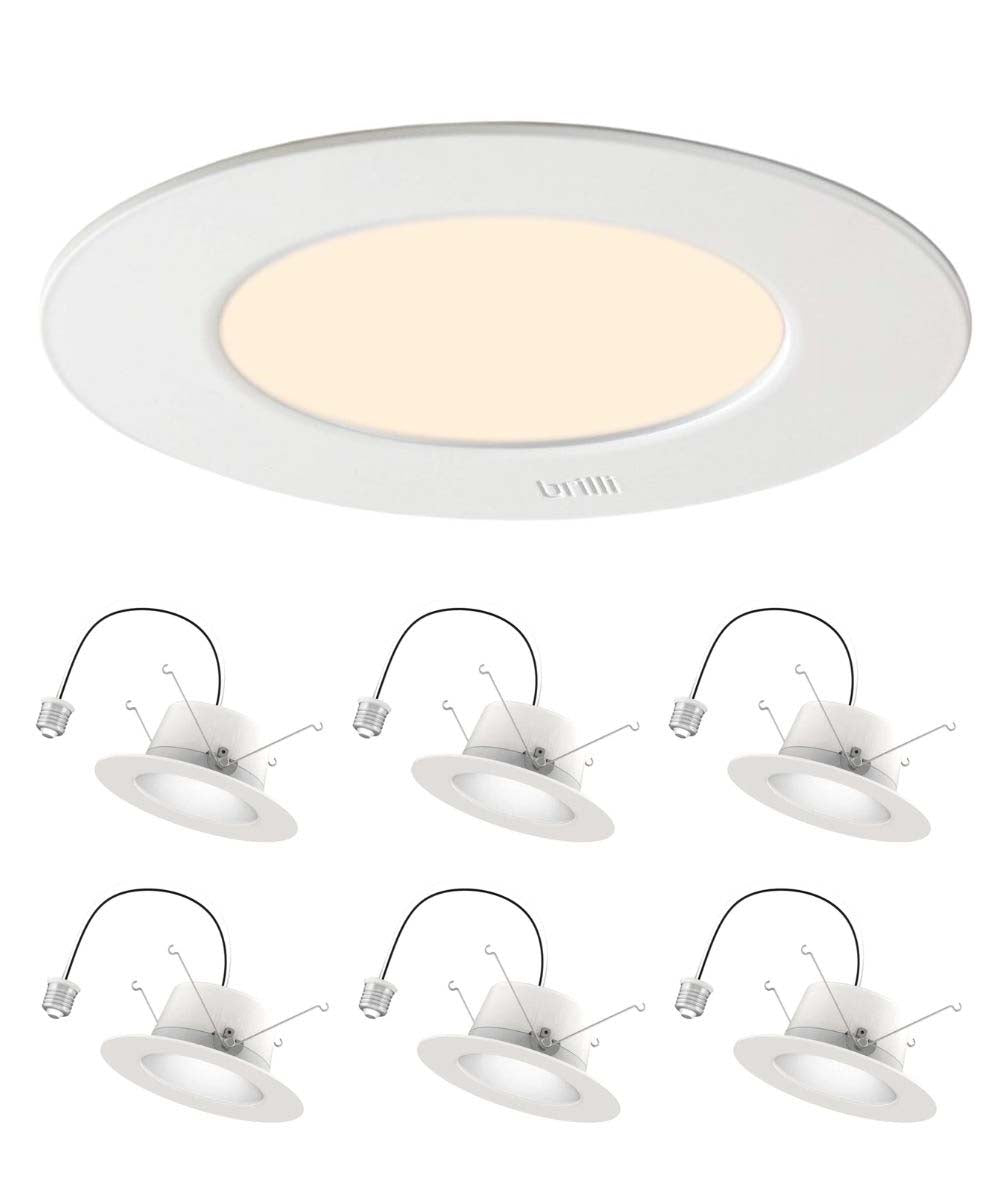 6 Pack - Brilli 5/6 inch LED Recessed Retrofit Downlight, Dimmable, Color Tunable LampsUSA