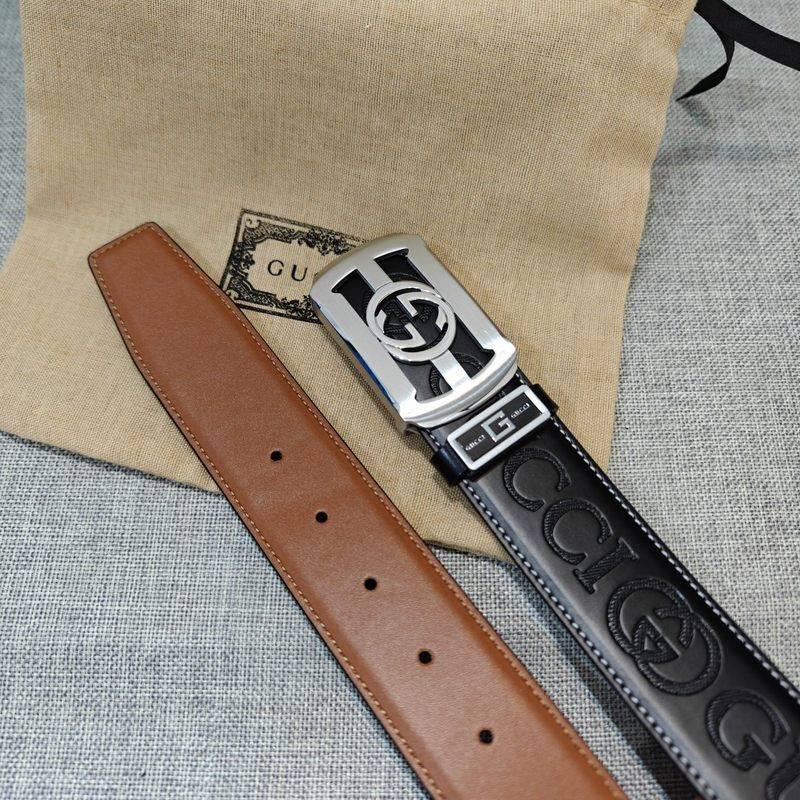GUCCI Embellished coated-canvas and leather belt 'Black' Banlieue91