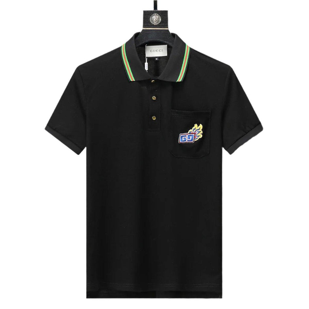 Gucci Black T-shirt with a collar Banlieue91