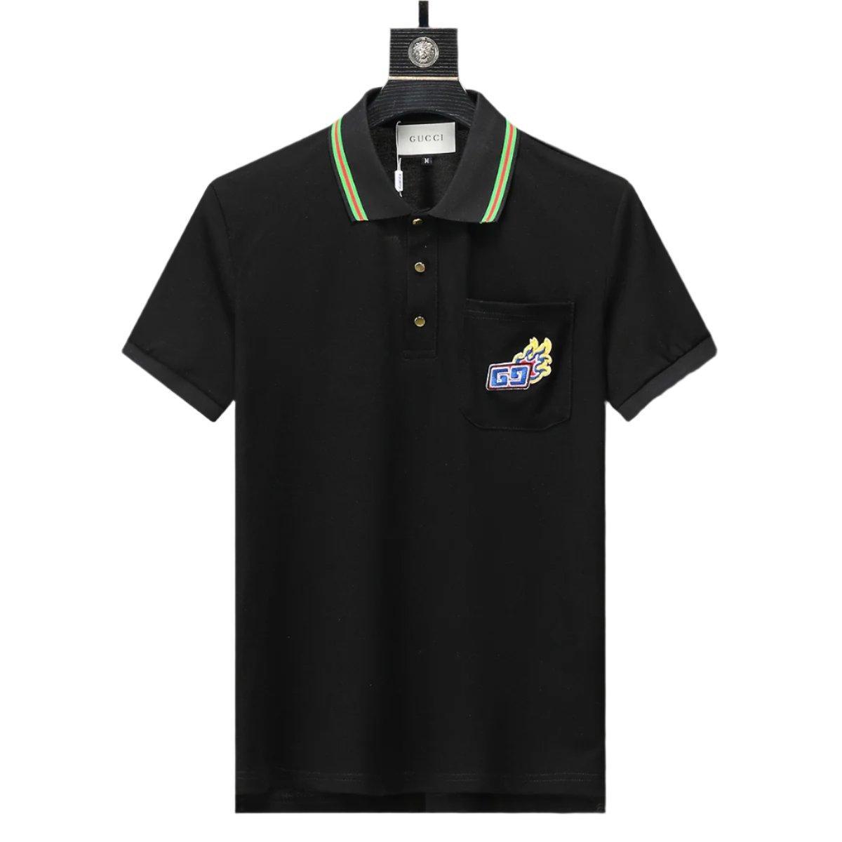 Gucci Black T-shirt with a collar Banlieue91