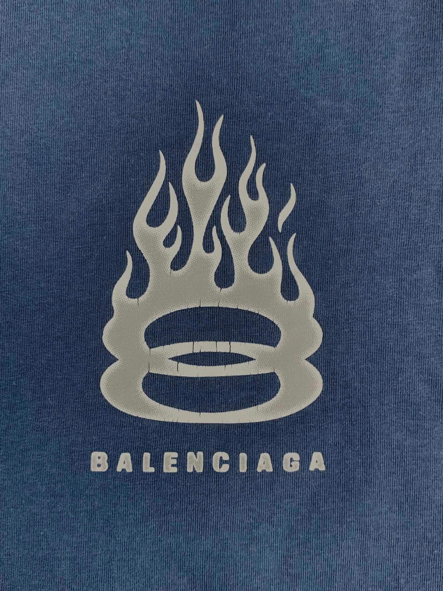 Balenciaga Light Blue T-Shirt Without Collar Banlieue91