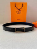 Hermes Men Gold Buckle Belt 'Black' Banlieue91
