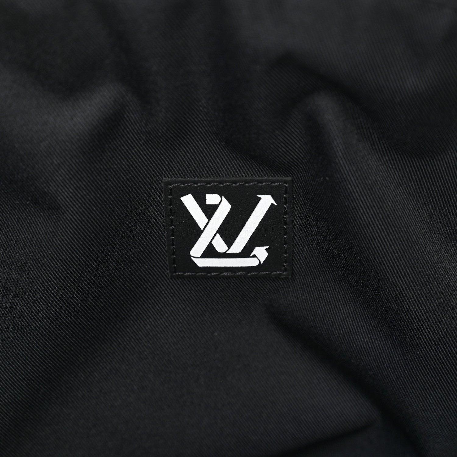 Louis Vuitton Nylon Embroidered Keepall Bandouliere 50 Black Banlieue91